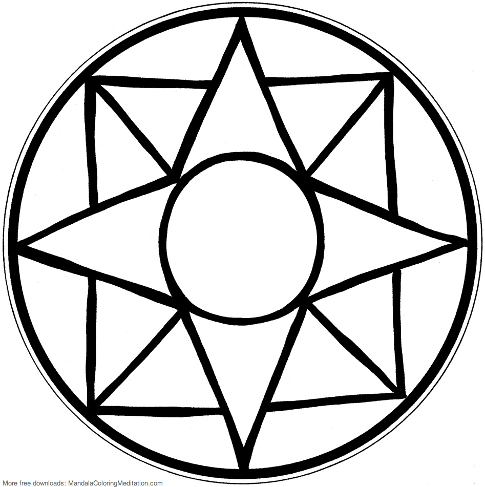947x951 Easy Mandala Coloring Pages Ahmedmagdy Me Inside