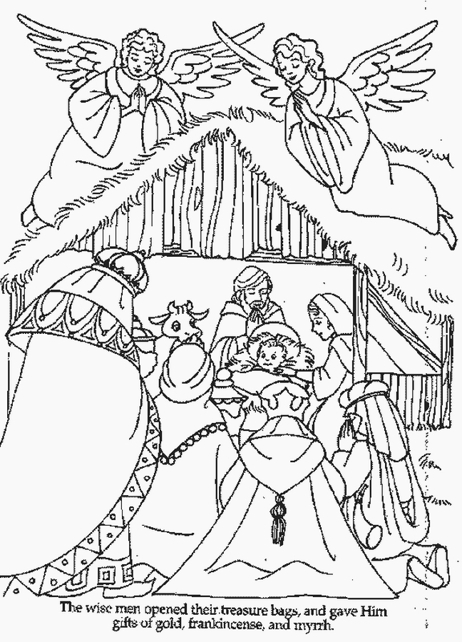 648x900 Christmas Coloring Pages Santa And Baby Jesus 37 Nativity