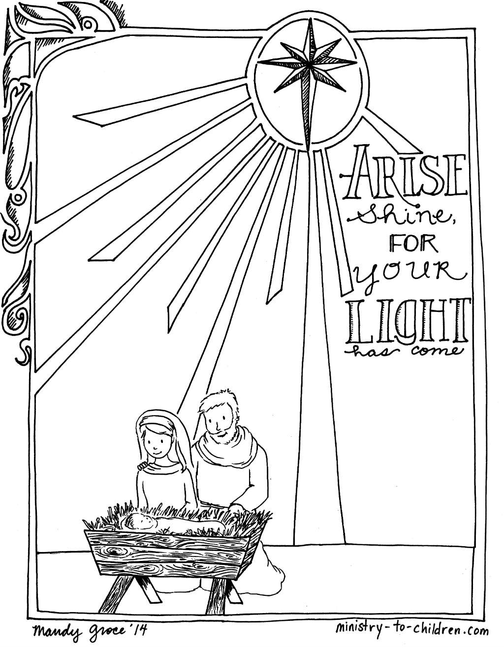 1024x1317 Manger Advent Coloring Page Pages