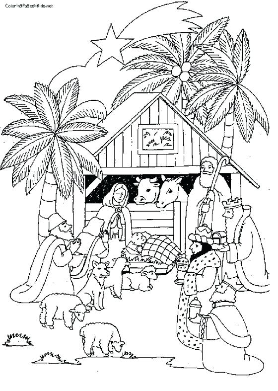 560x787 Manger Coloring Pages Printable Nativity Coloring Pages Free