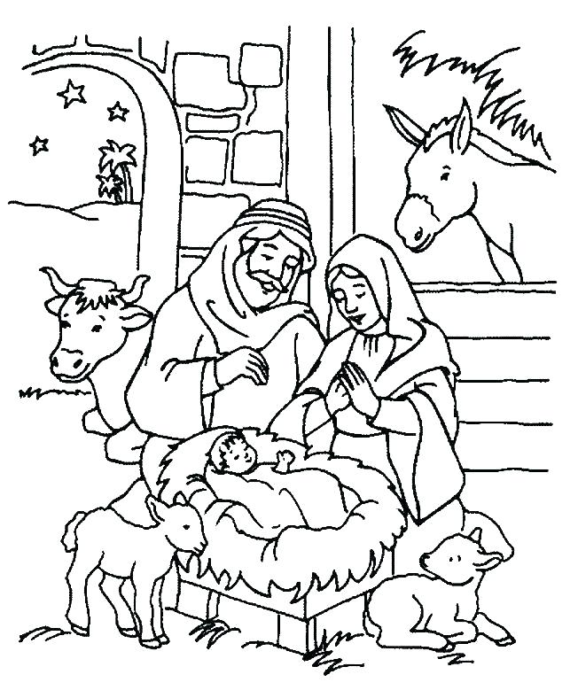 652x779 Christmas Manger Coloring Pages