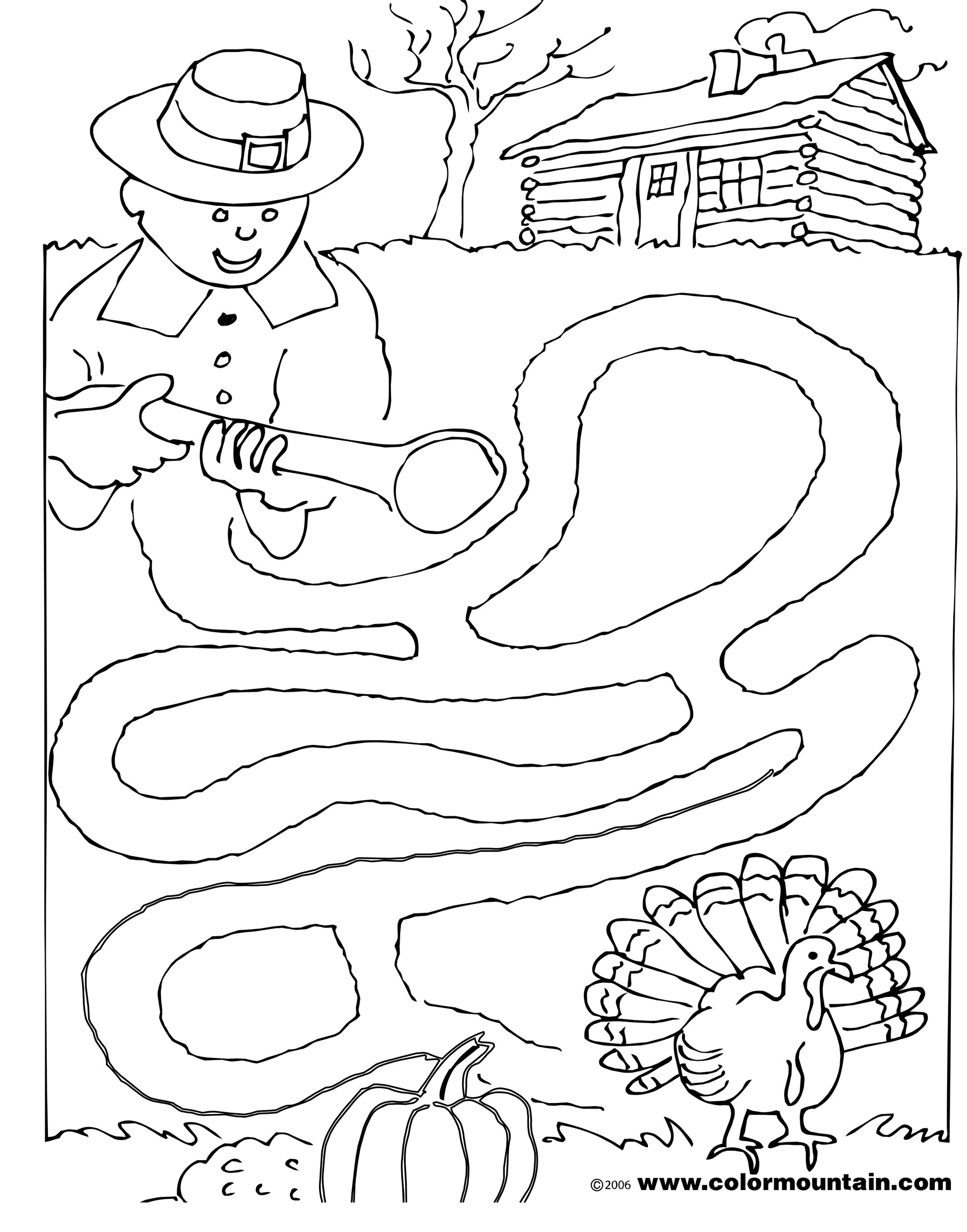 1800x2294 Maze Thanksgiving Coloring Pages 20 For 9