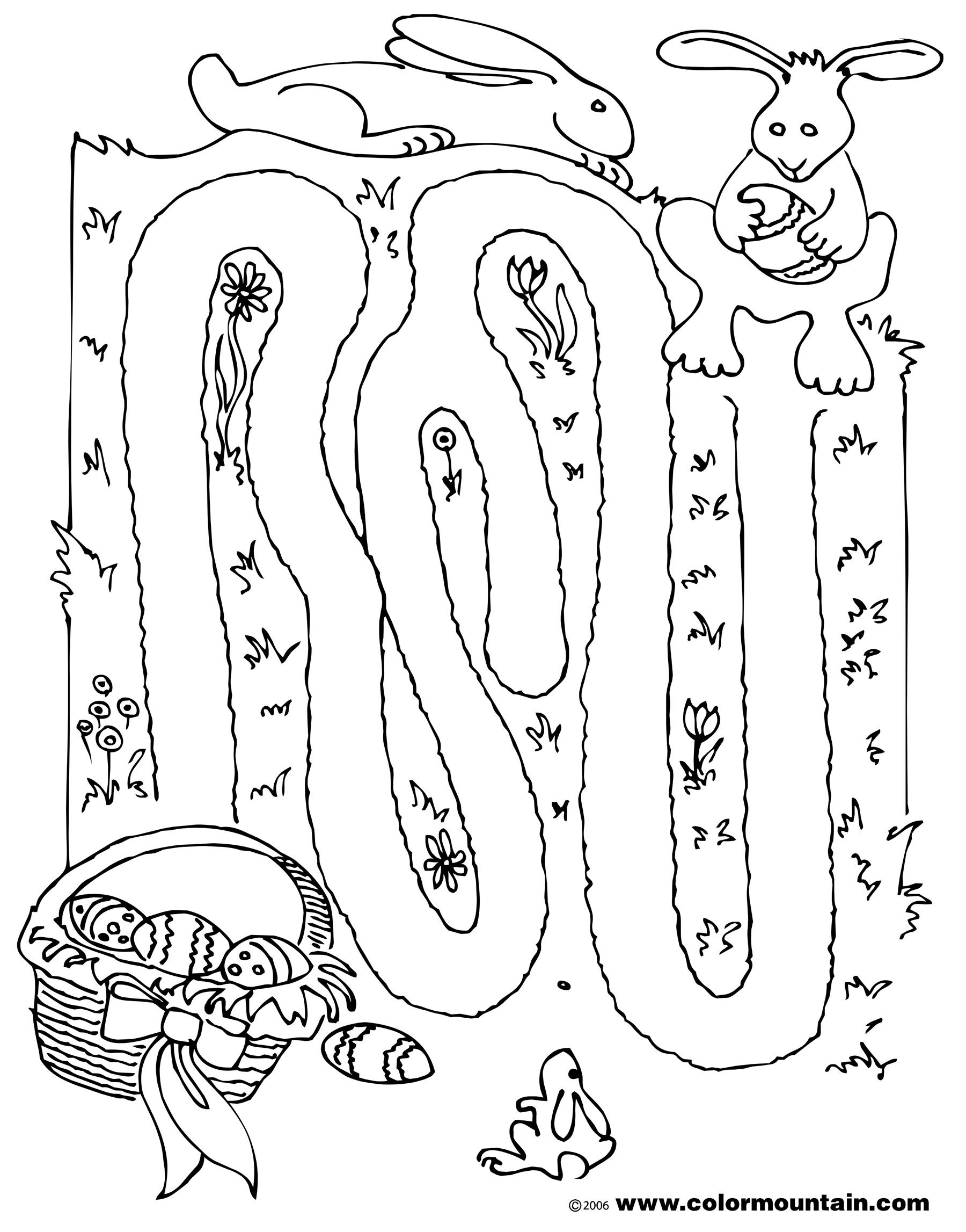 1800x2294 Easter Maze Coloring Pages Download And Print For Free
