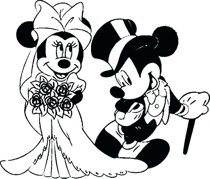 736x625 Minnie And Mickey Coloring Pages And Mickey Together Mickey Mouse