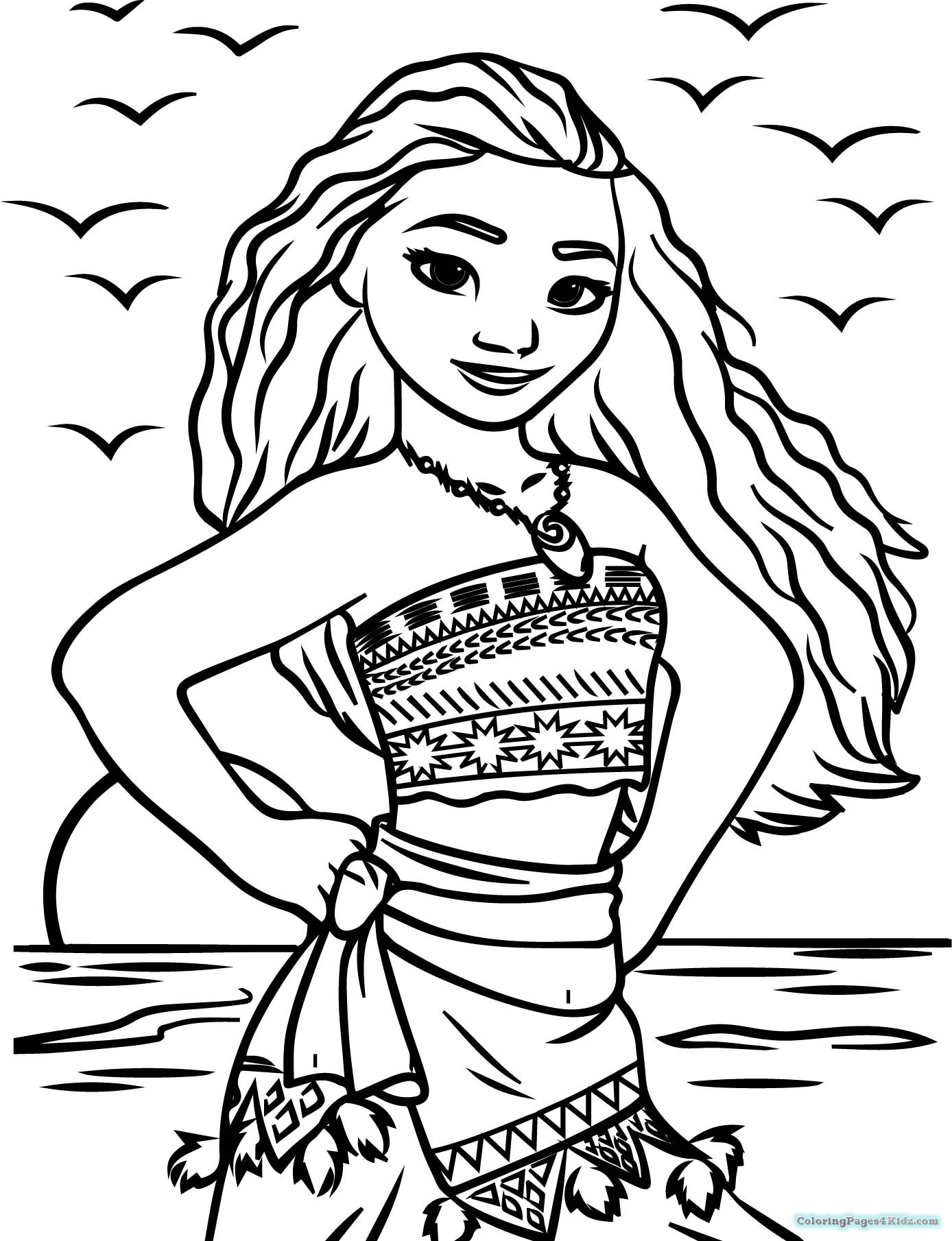 1388x1810 Girl Coloring Pages Moana Coloring Pages For Kids