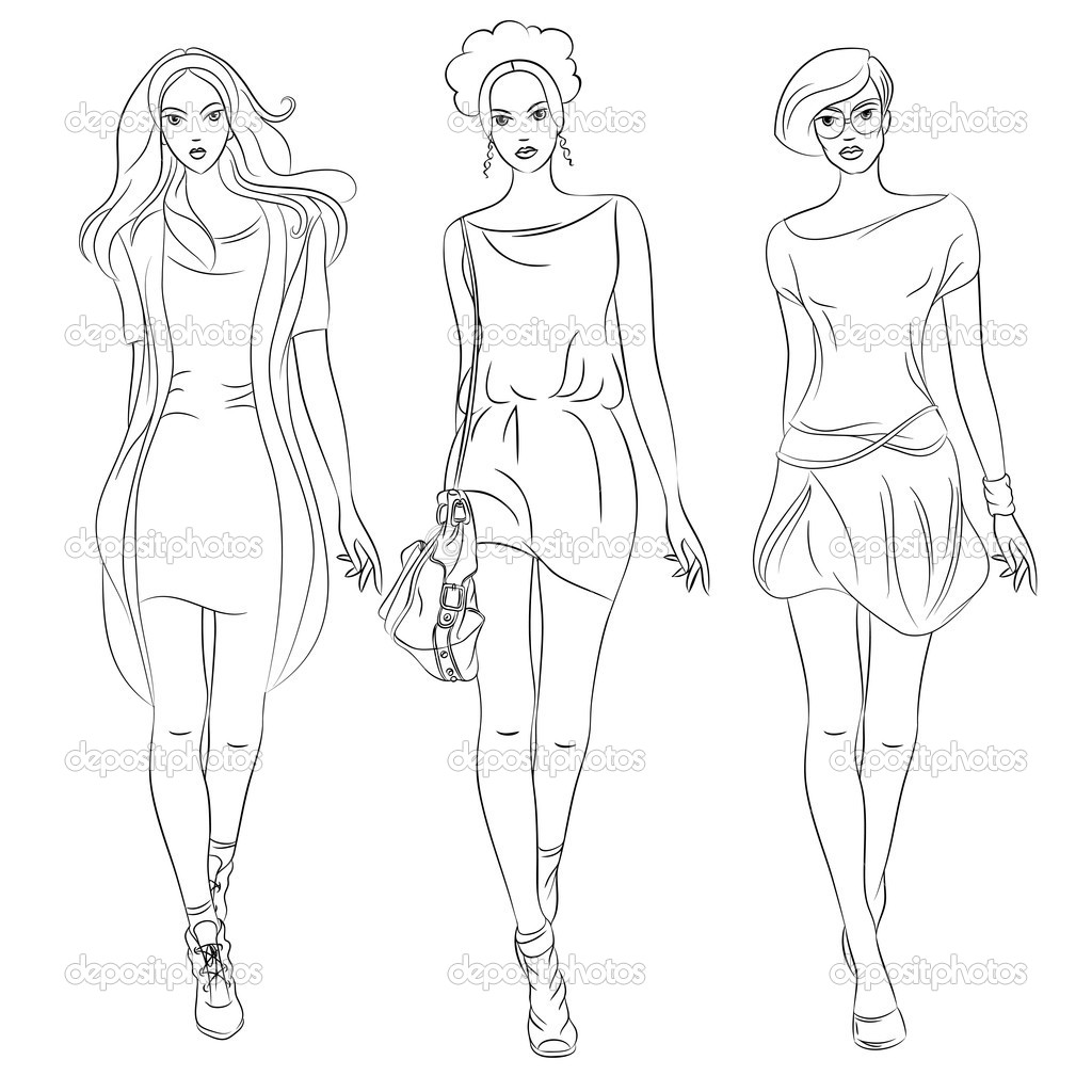 1024x1024 Free Coloring Pages Of Fashion Design Models Fas On Wedding Dress
