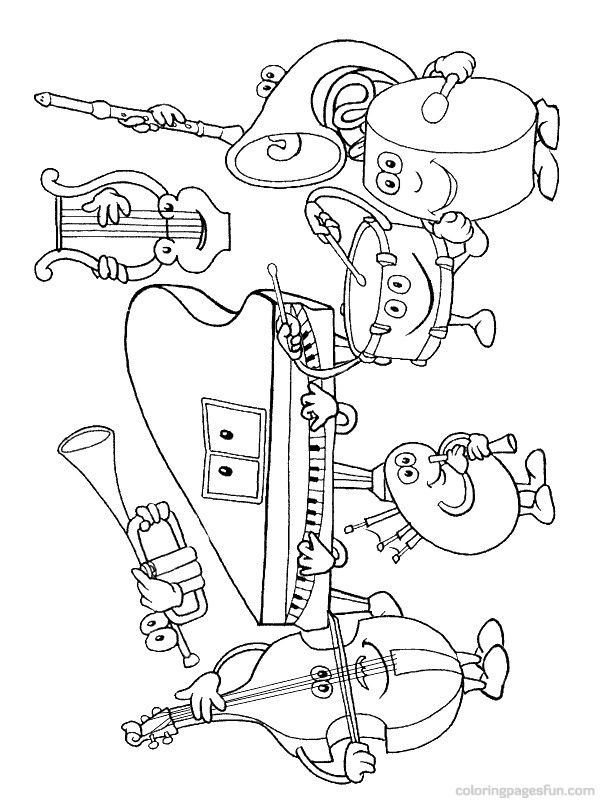 600x800 Musical Instruments Coloring Pages 24 Preschool