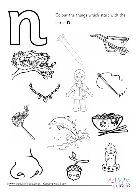 460x650 Letter N Coloring Pages