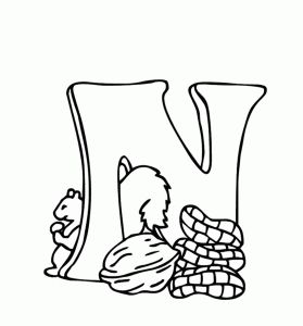 279x300 7 Best Letter N Coloring Pages Images On Kindergarten