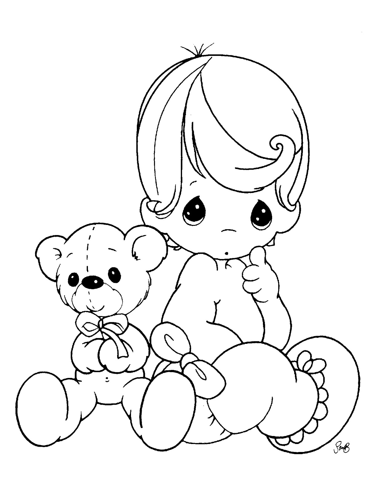 1200x1611 Baby Coloring Pages