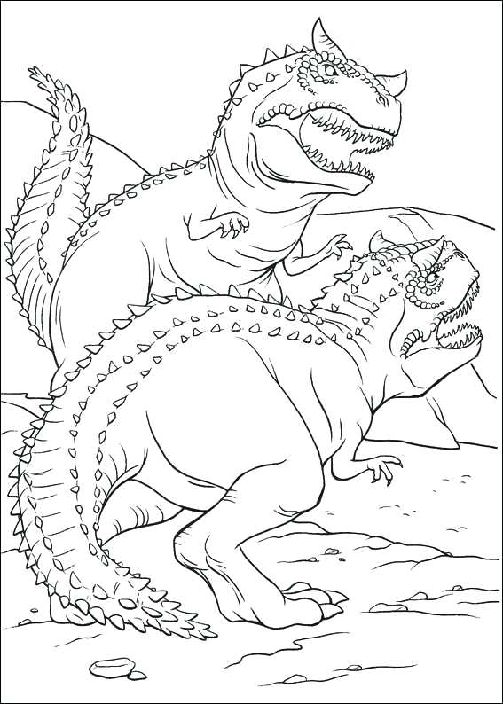 567x794 Dinosaur Coloring Pages Dinosaur Fighting Coloring Page For Kids