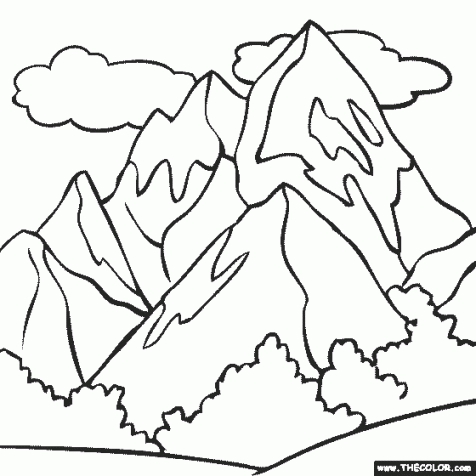 476x476 Mountain Coloring Pages Amazing Mountain Coloring Page 26 For Your