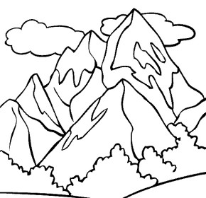 290x280 Mountains Mount Rainier Coloring Page, Mountain Sunshine