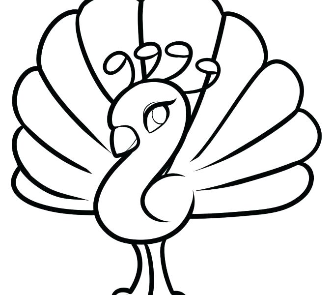 678x600 Coloring Peacock Peacock Drawing For Kids Kids Coloring Travel