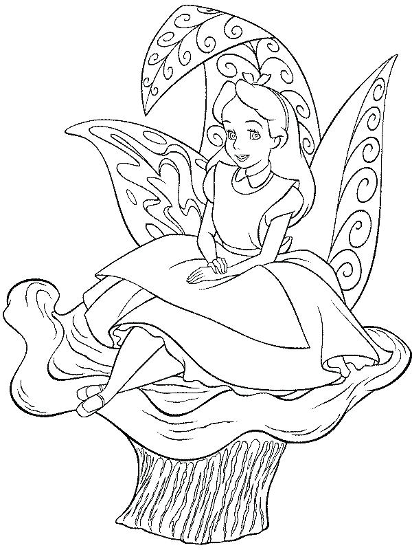 600x800 Alice Wonderland Coloring Page Adult Coloring Pages