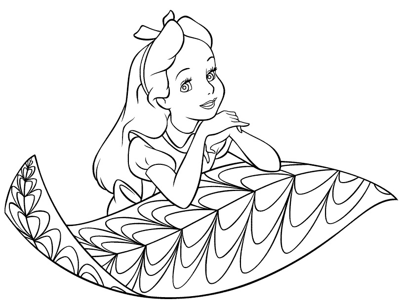 816x620 Alice In Wonderland Coloring Pages Free Printables For Girls