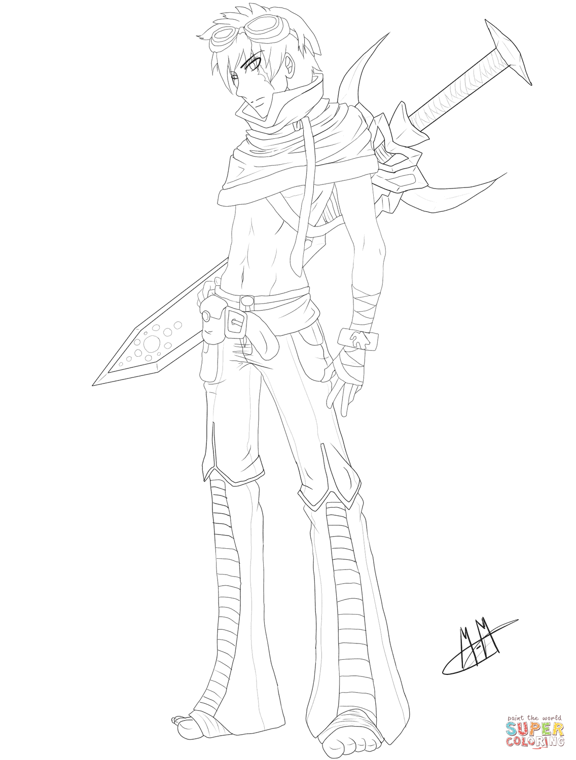 1136x1500 Anime Guy Coloring Pages