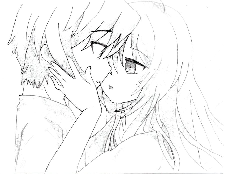 900x695 Anime Couples Coloring Pages Transasia