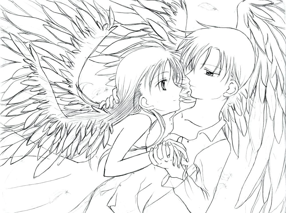 1000x747 Anime Couples Coloring Pages Anime Couple Coloring Pages Free