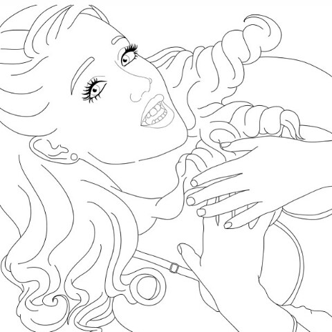 480x480 Ariana Grande Coloring Pages Ariana Grande Coloring Page Drawing