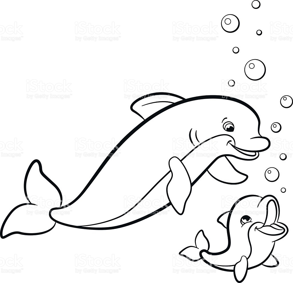 1024x989 Coloring Pages Of Cute Baby Dolphins Free Coloring For Kids 2018