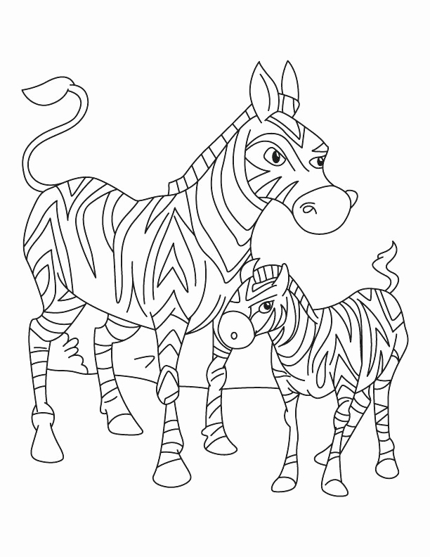 612x792 January 2018 Murs France Easy Baby Zebra Coloring Pages