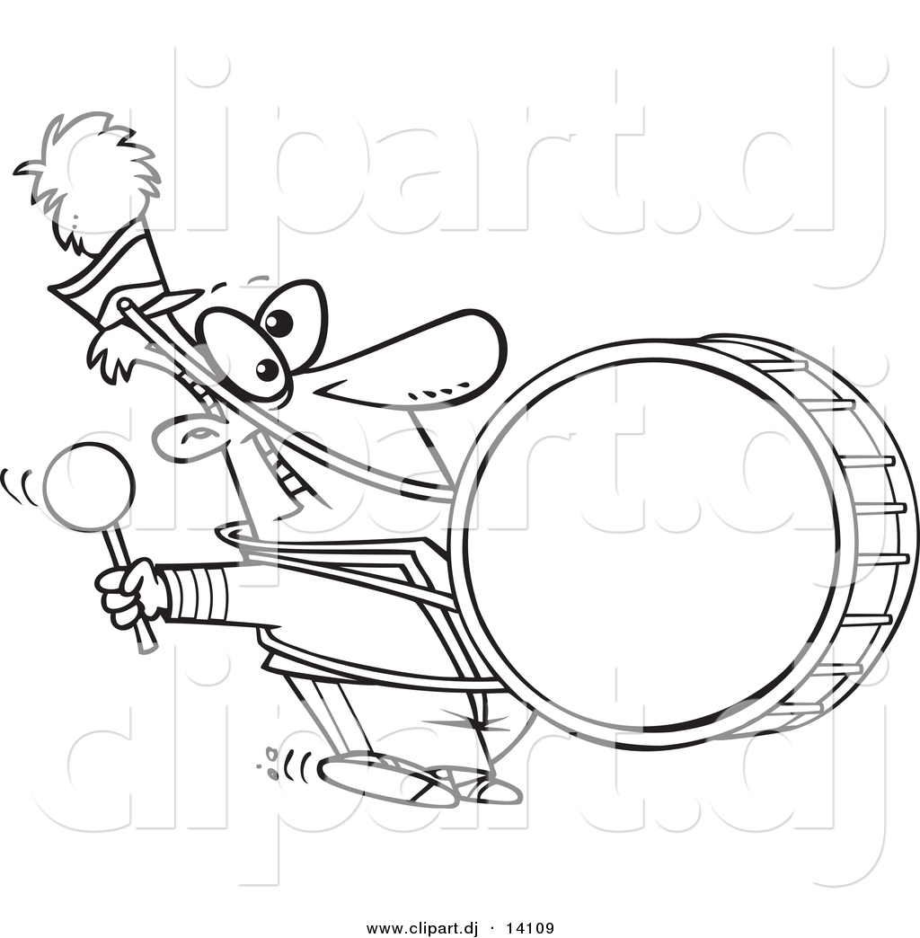 1024x1044 Vector Of Cartoon Marching Band Drummer