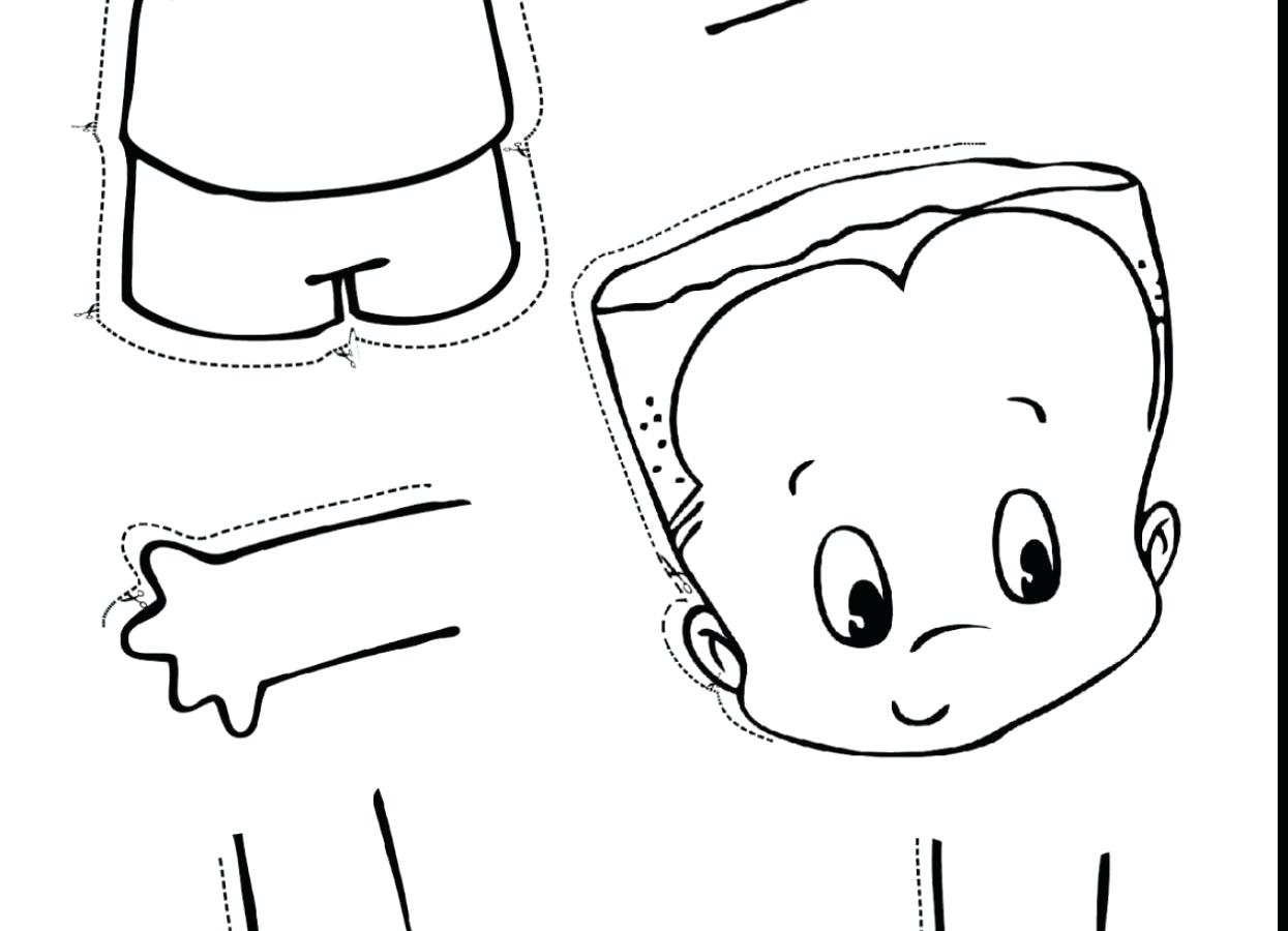 1245x900 Body Coloring Pages By Kids For Kindergarten Parts Brain To Print