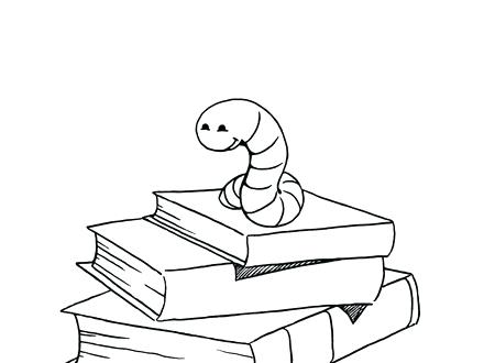 440x330 Library Book Coloring Page