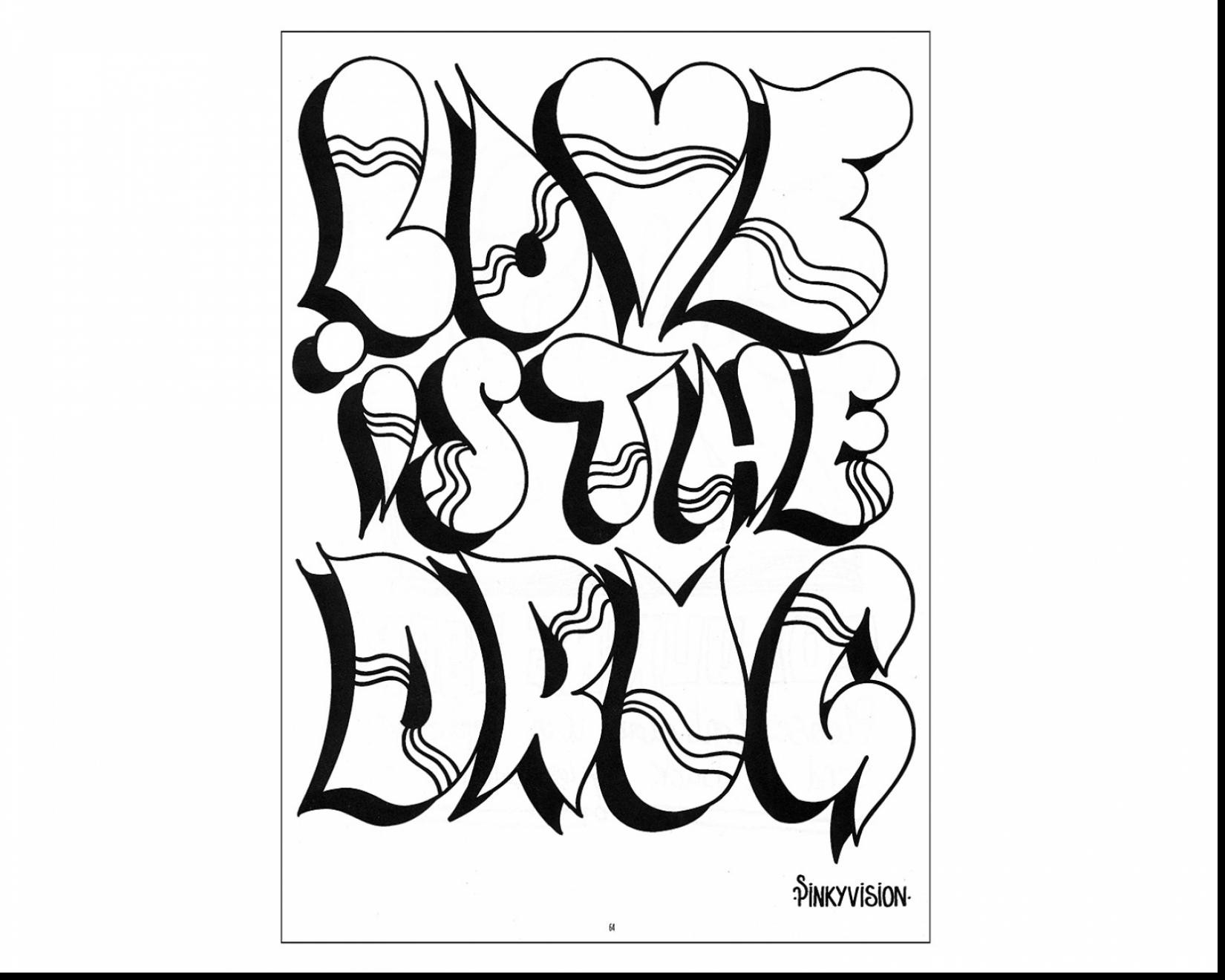 1650x1320 Bubble Letters Coloring Page
