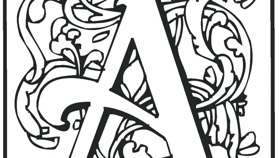 960x544 Coloring Page Letter A Bubble Letters A Coloring Page Kids