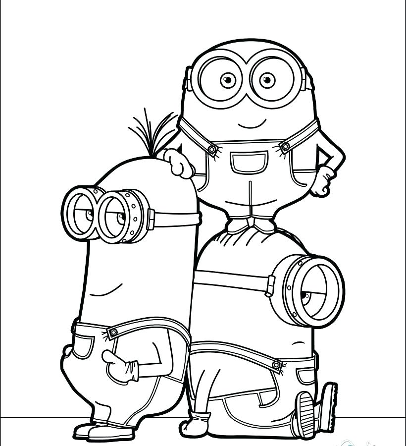 820x900 Coloring Pages Of Cartoons Minions Coloring Cute Minion Coloring