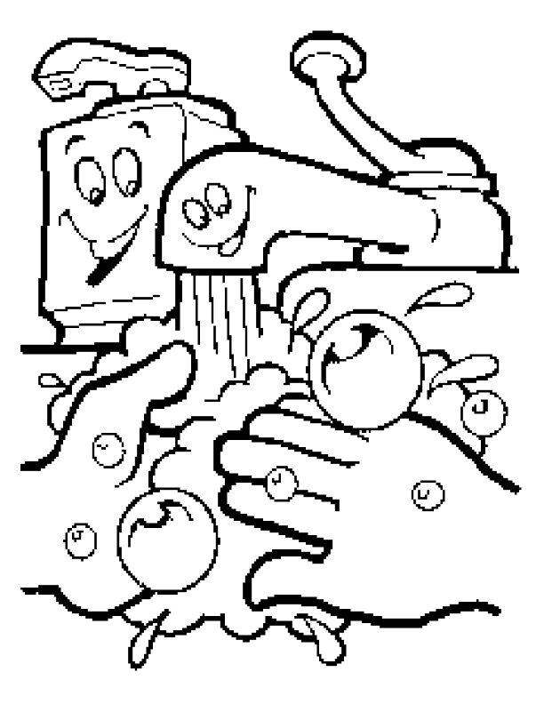 612x792 Coloring Pages. Hand Washing Coloring Pages For Preschoolers