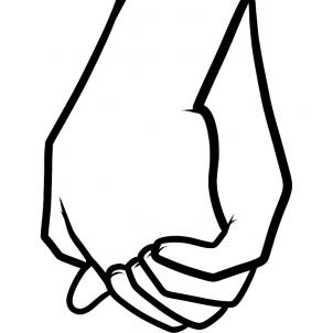 302x302 How To Draw How To Draw Holding Hands For Kids