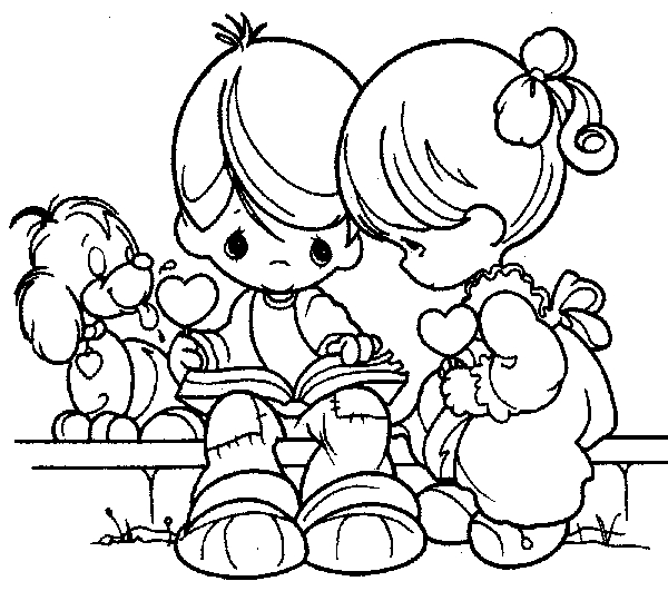 600x531 Kids Reading Books Coloring Pages Stack Of Books Coloring Pages