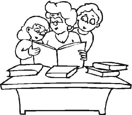 450x392 Child Reading Coloring Page Free Coloring Pages For Kids 2