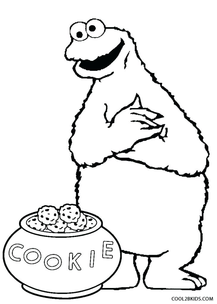 731x1024 Cookie Coloring Page