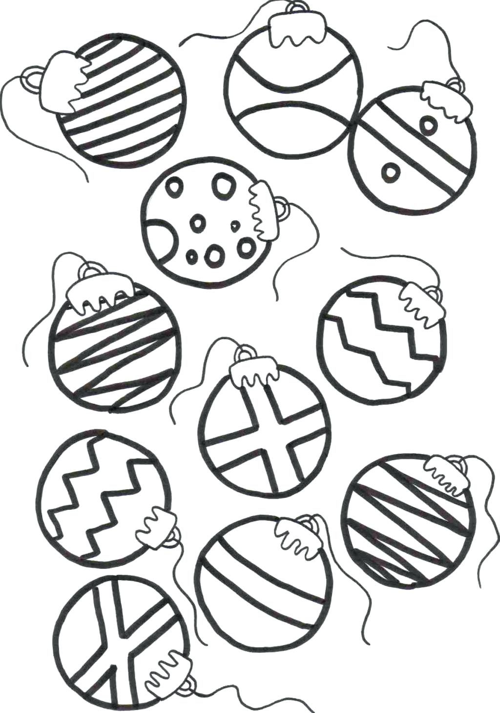 1024x1460 Coloring Pages ~ Christmas Ornaments Coloring Pages To Make