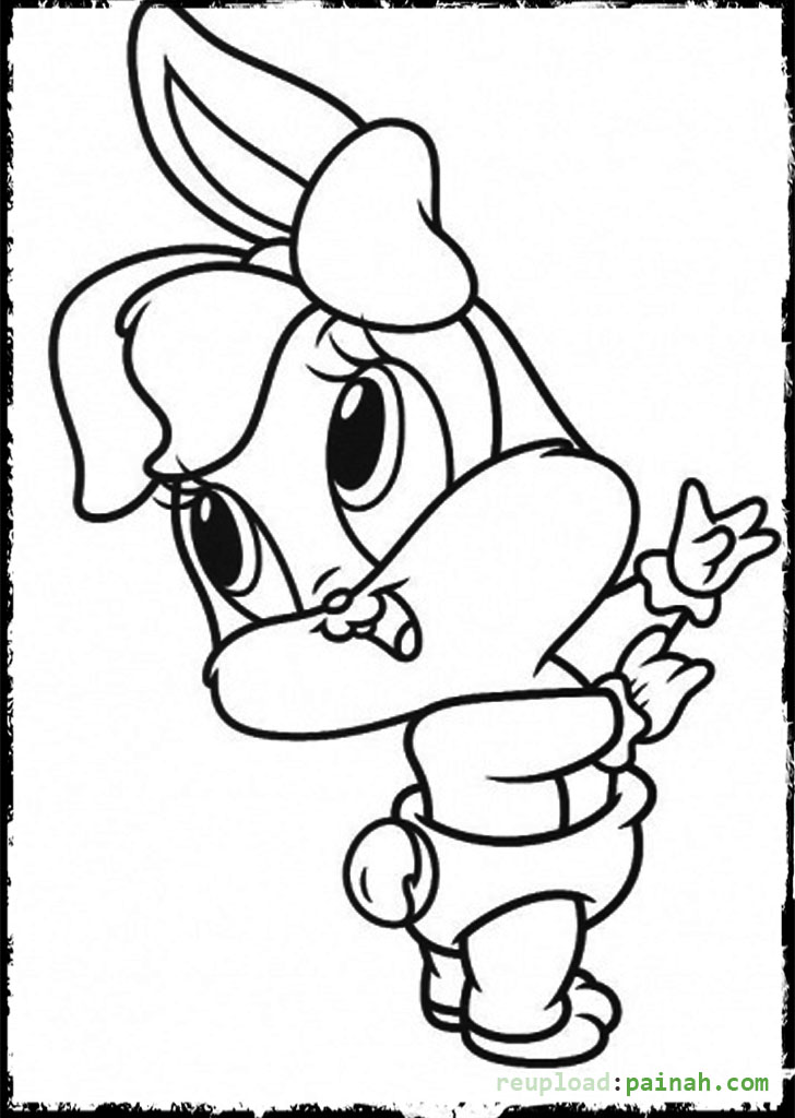 728x1024 Cute Baby Bunnies Coloring Pages