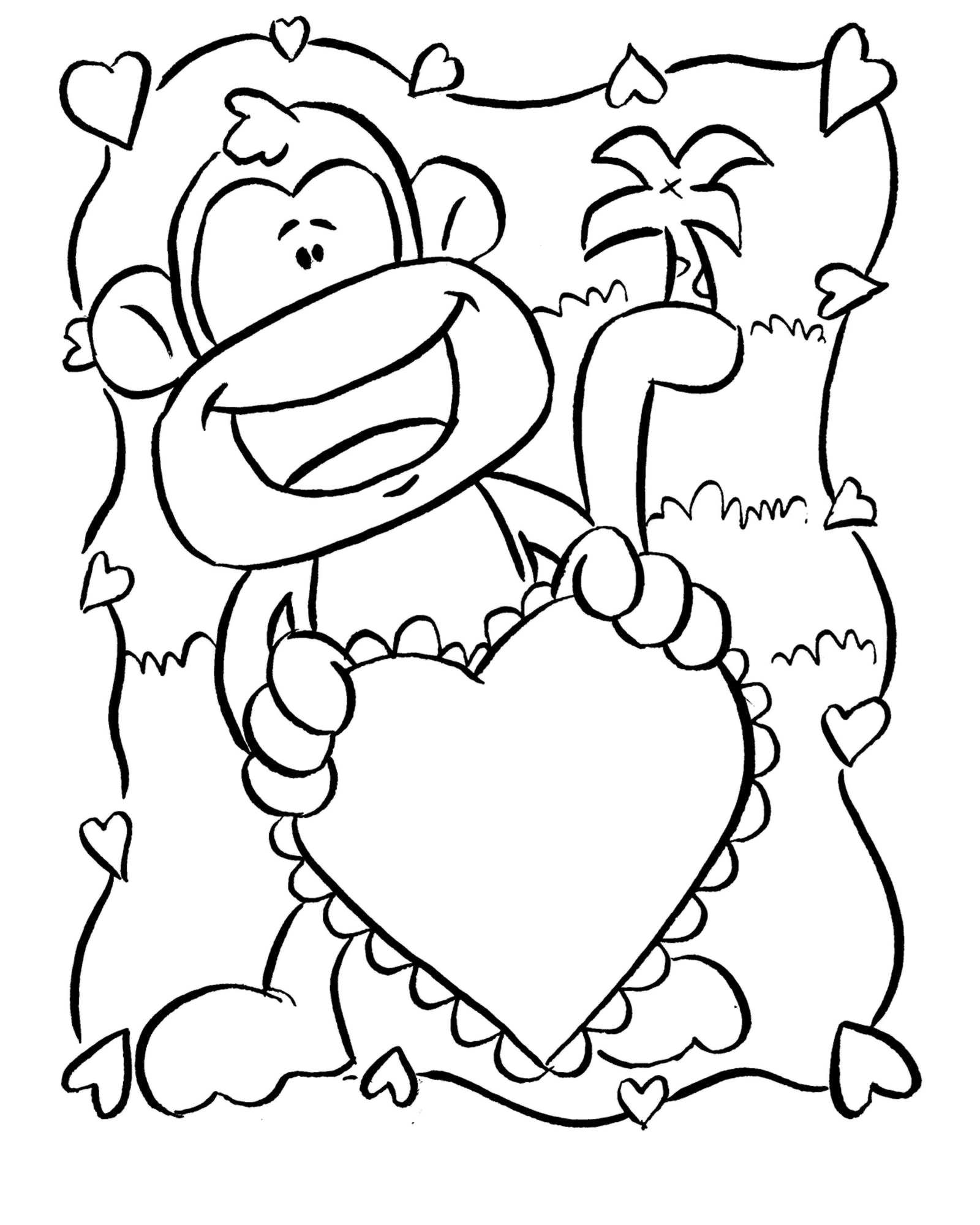 1600x2000 Best Cute Baby Monkey Coloring Pages Monkey Coloring Page Animals