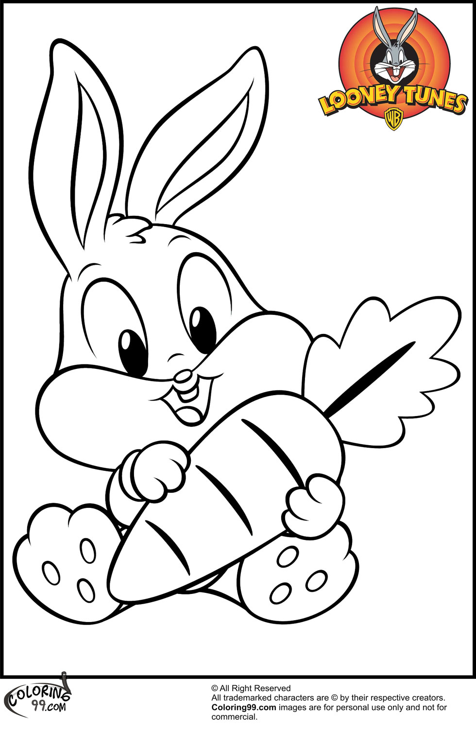 980x1500 Baby Bugs Bunny Coloring Pages Minister Exceptional Cute