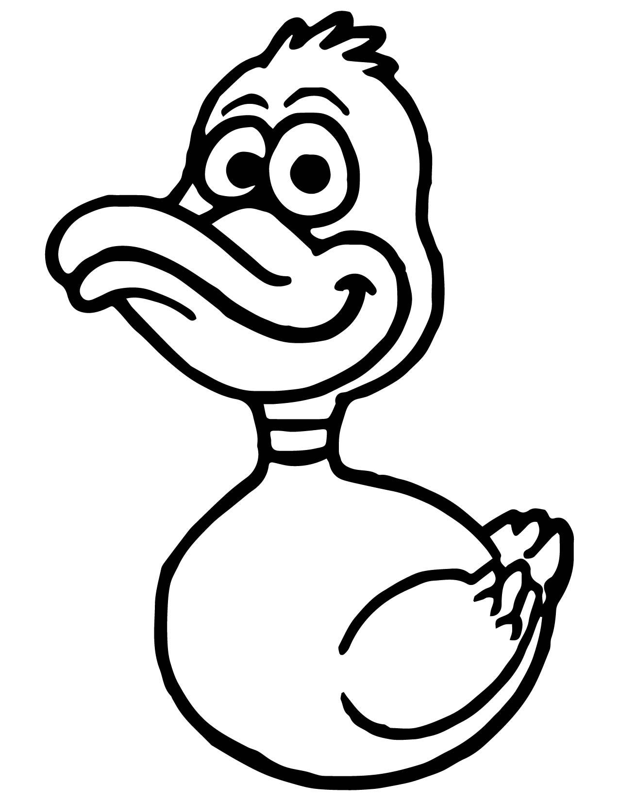 1275x1650 Cartoon Cute Duck Coloring Page Wecoloringpage