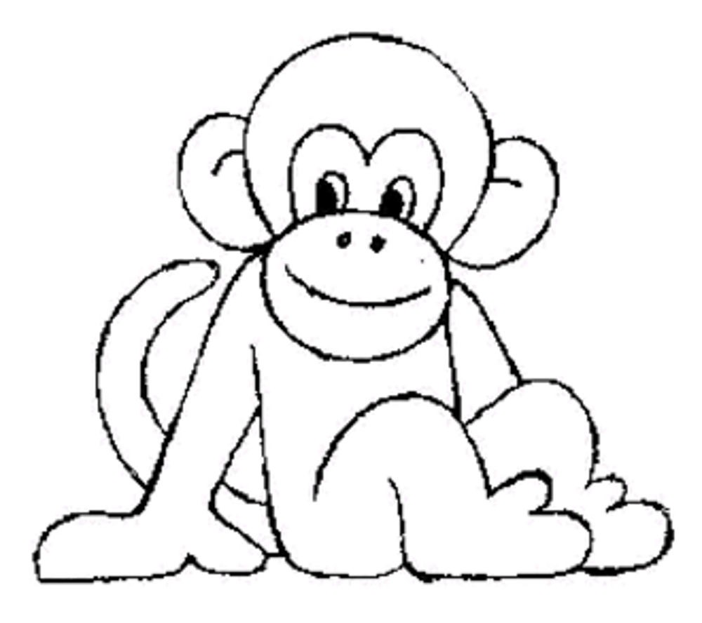 1000x888 Coloring Pages Of Baby Monkey New Excellent Printable Puppy
