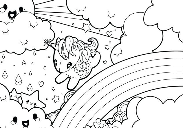 632x443 Cute Unicorn Coloring Pages