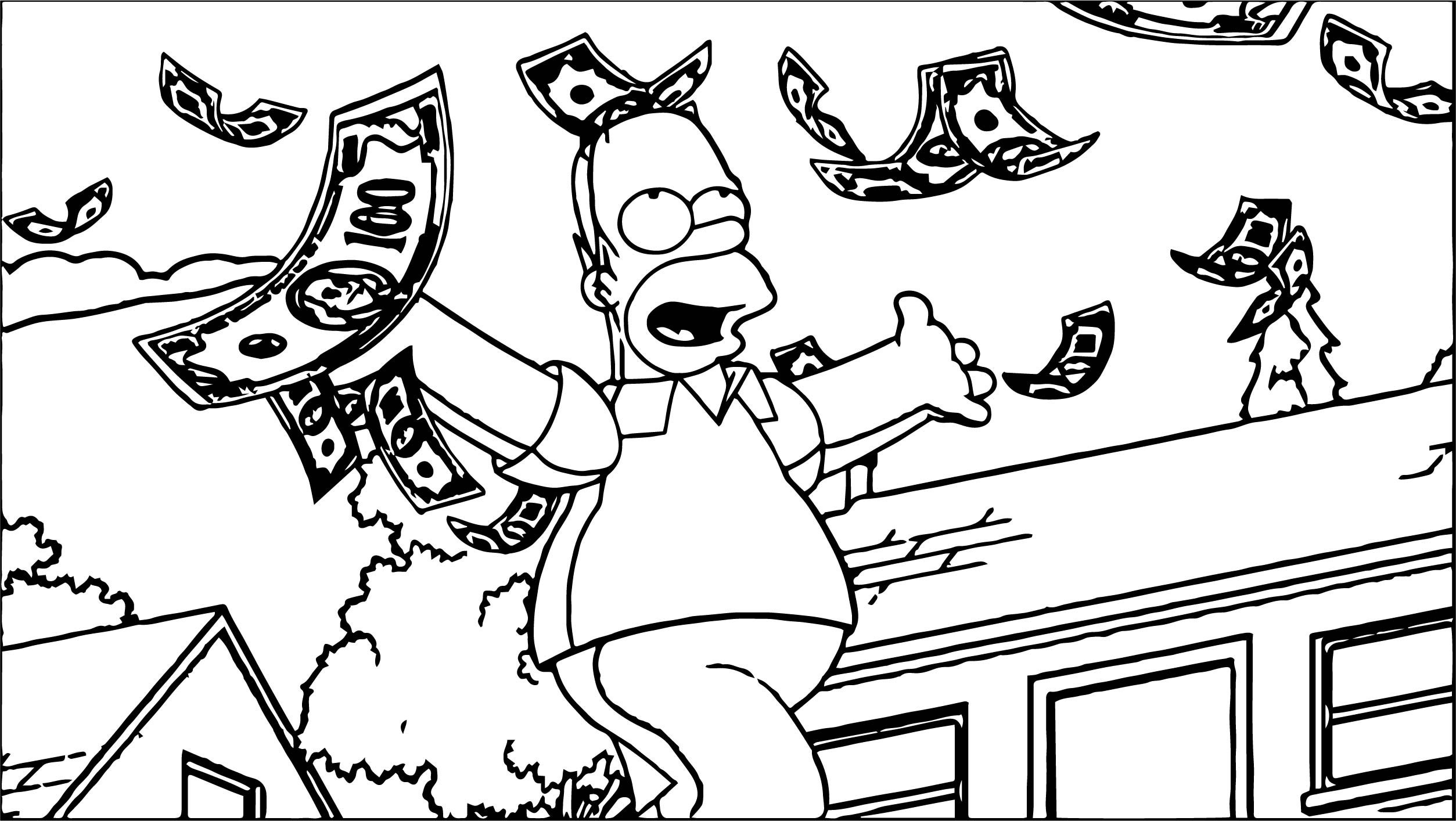 2507x1414 5 Dollar Bill Coloring Page Color Bros In Five