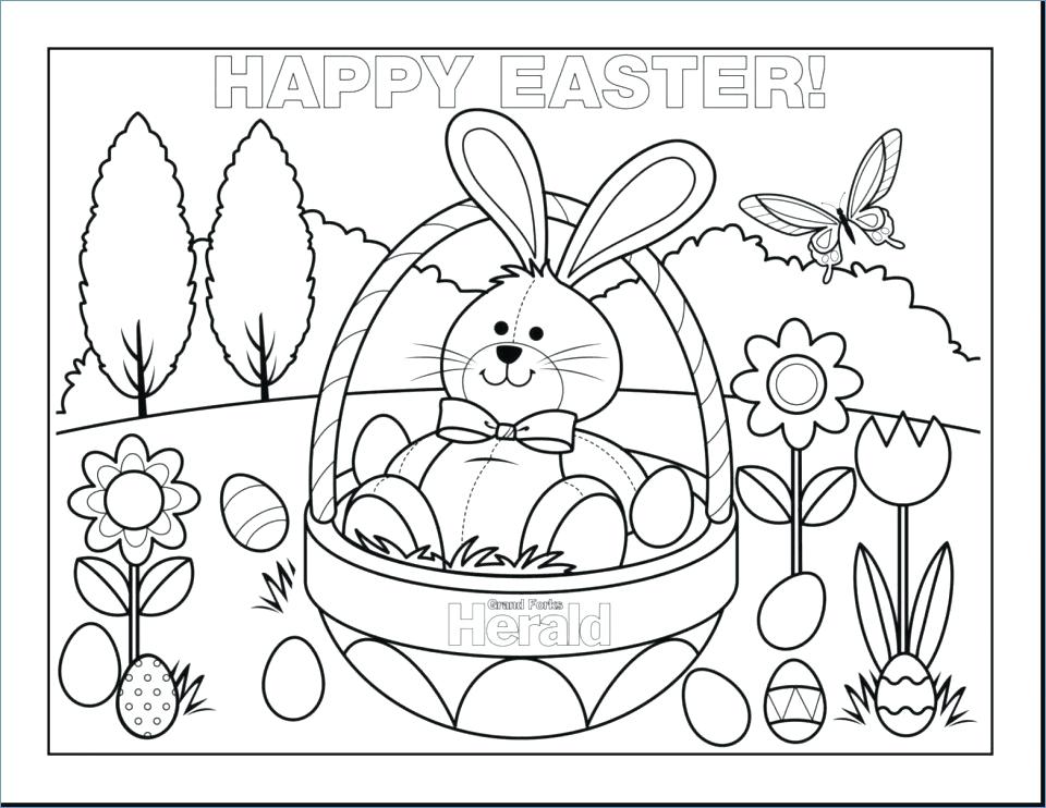 960x742 Egg Basket Coloring Pages Free Printable Bunny Coloring Pages