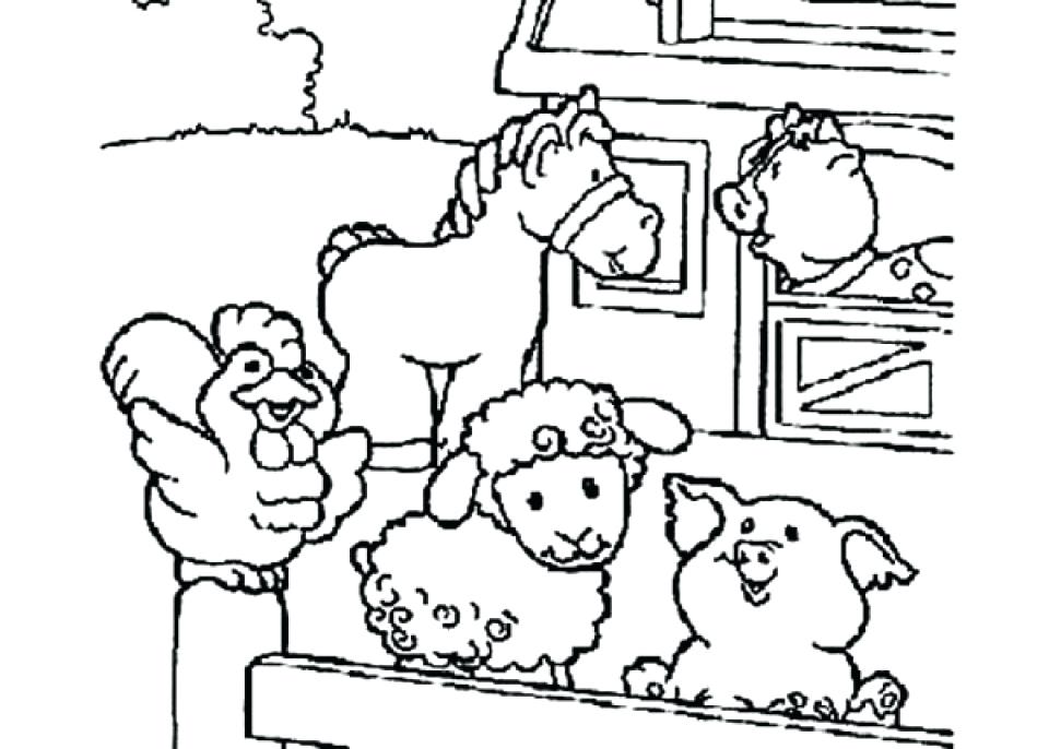 960x686 Farm Animal Coloring Pages For Preschoolers Free Printable Farm