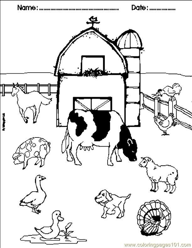 612x792 Coloring Pages Farm 14 (Animals Gt Down On The Farm)