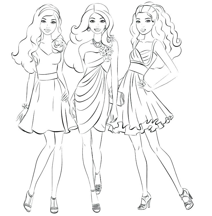 742x756 Coloring Pages Fashion