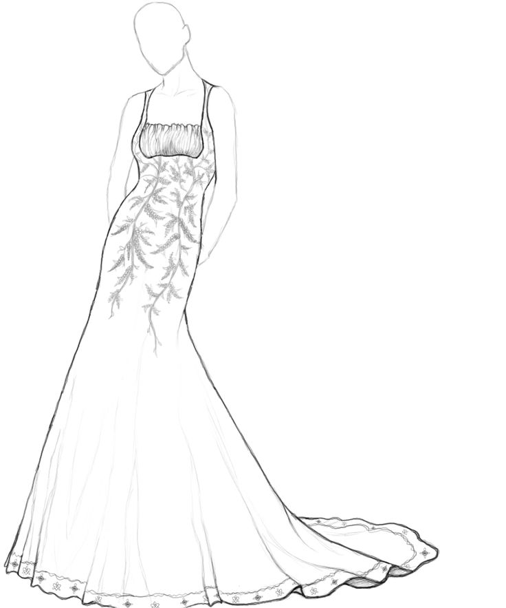 736x883 Of Wedding Dresses Free Coloring Pages On Art Coloring Pages